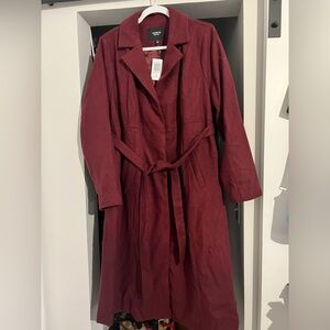 NWT Torrid belted wool coat